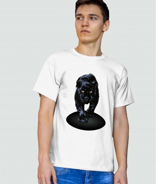 Мъжка тениска с щампа Арт Black Panther 